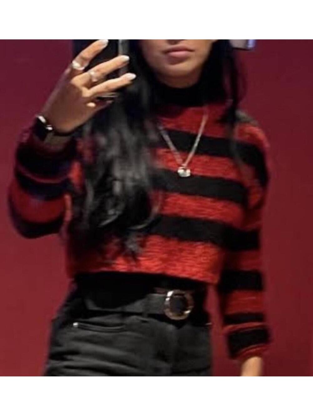 Zara Striped cropped sweater size M